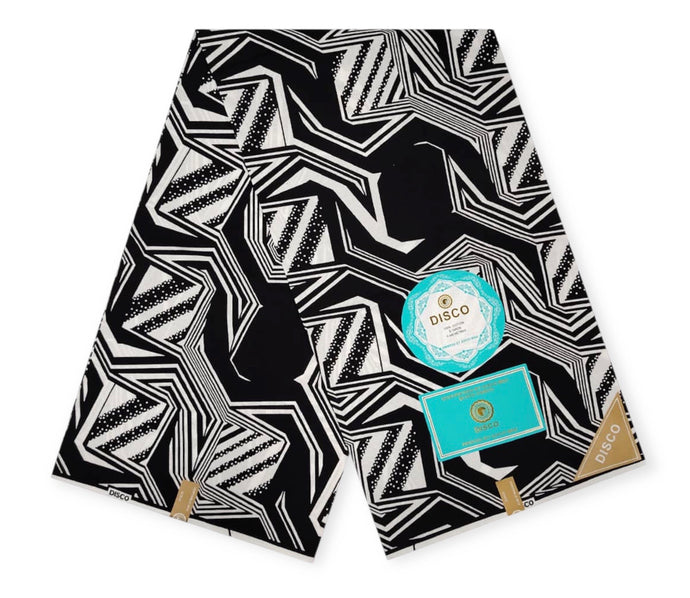 Monochrome African print fabric 100% cotton material
