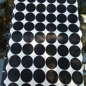 Black polka African print fabric 100% real cotton supper java