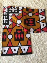 Brown Angolan Samakaka ethnic print, 💯 cotton.