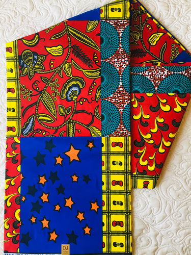 Color mix African print material 100% cotton