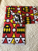 Maroon Angolan Samakaka ethnic print, 💯 cotton.