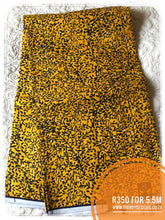 Yellow leaf African print 100% cotton.