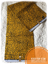 Yellow leaf African print 100% cotton.